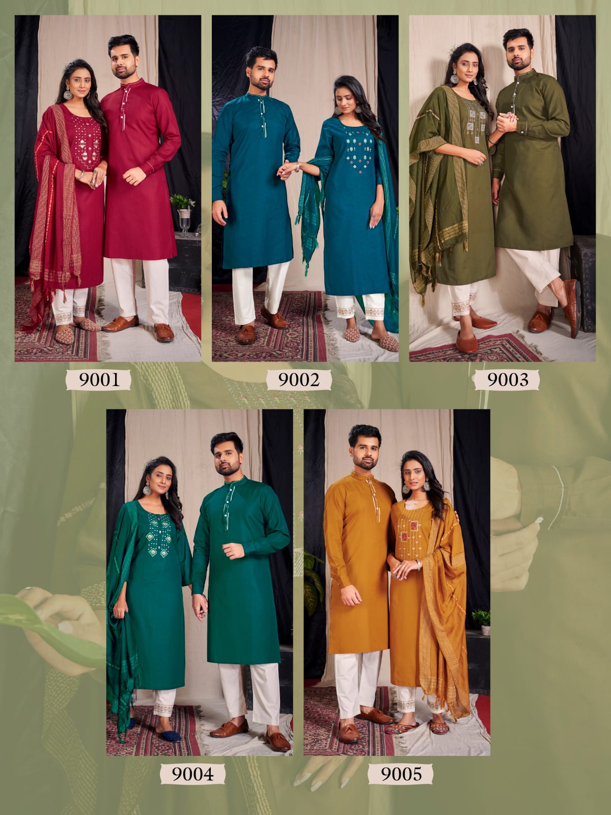 Royal Couple 9 New Stylish Party Wear Designer Couple Kurta Collection